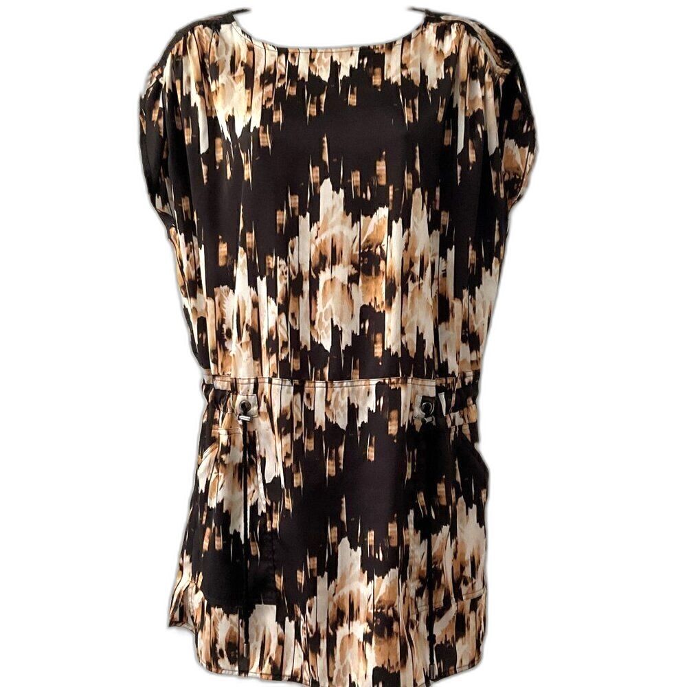 Derek Lam for DesigNation Abstract Print Mini Tunic Dress Oversized Tag XS Fits